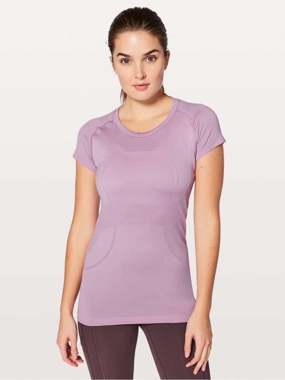 Lululemon Swiftly Tech Short Sleeve Crew Shirt Lilac Mauve Size 12